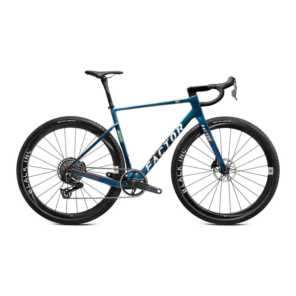 FACTOR ALUTO Disc Complete Bike Gravel Sram Force XPLR AXS Power Meter - Raptor Blue