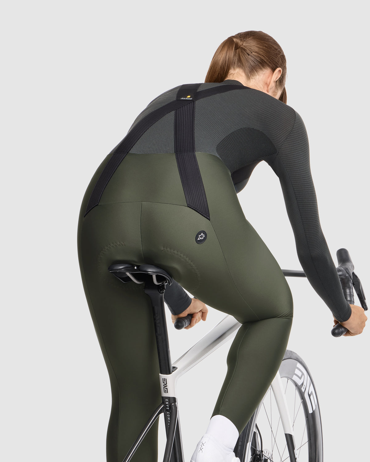 ASSOS Uma GT Spring Fall Culotte llarg dona amb tirants S11 - Deep Green