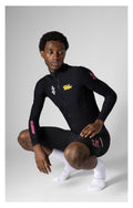 VELODROM RaceDay 3.0 Thermal Xperiment Màniga llarga Maillot - Negre/Yellow/Pink