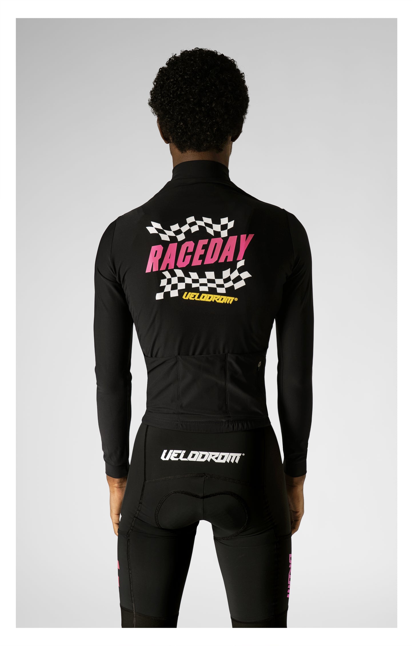 VELODROM RaceDay 3.0 Thermal Xperiment Manica lunga Maglia ciclismo - Nero/Yellow/Pink