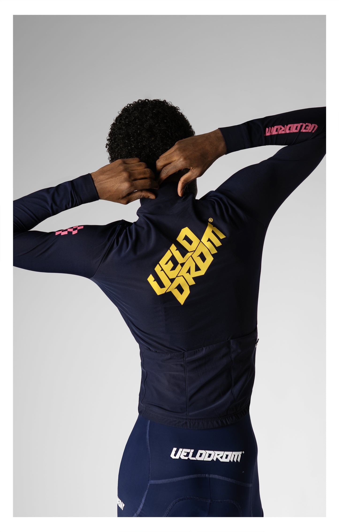 VELODROM RaceDay 3.0 Thermal Xperiment Langærmet trøje - Navy/Yellow
