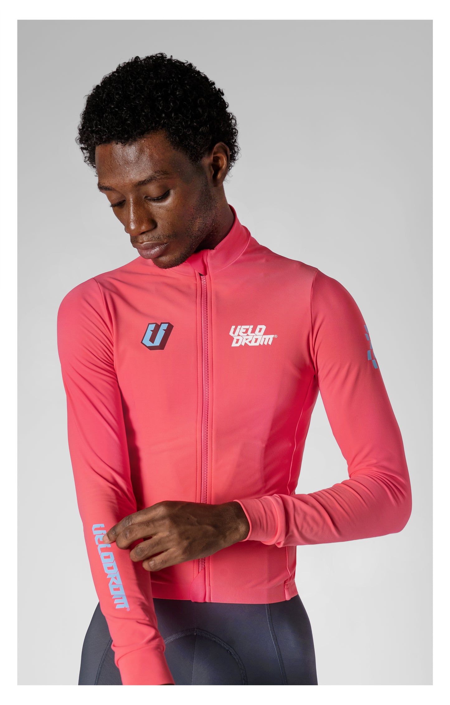 VELODROM RaceDay 3.0 Thermal Xperiment Maglia da ciclismo a manica lunga - Fluor Pink
