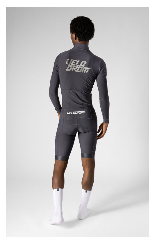 VELODROM RaceDay 3.0 Thermal Txtr Fietsshirt lange mouwen - Grey/Stone Graphic