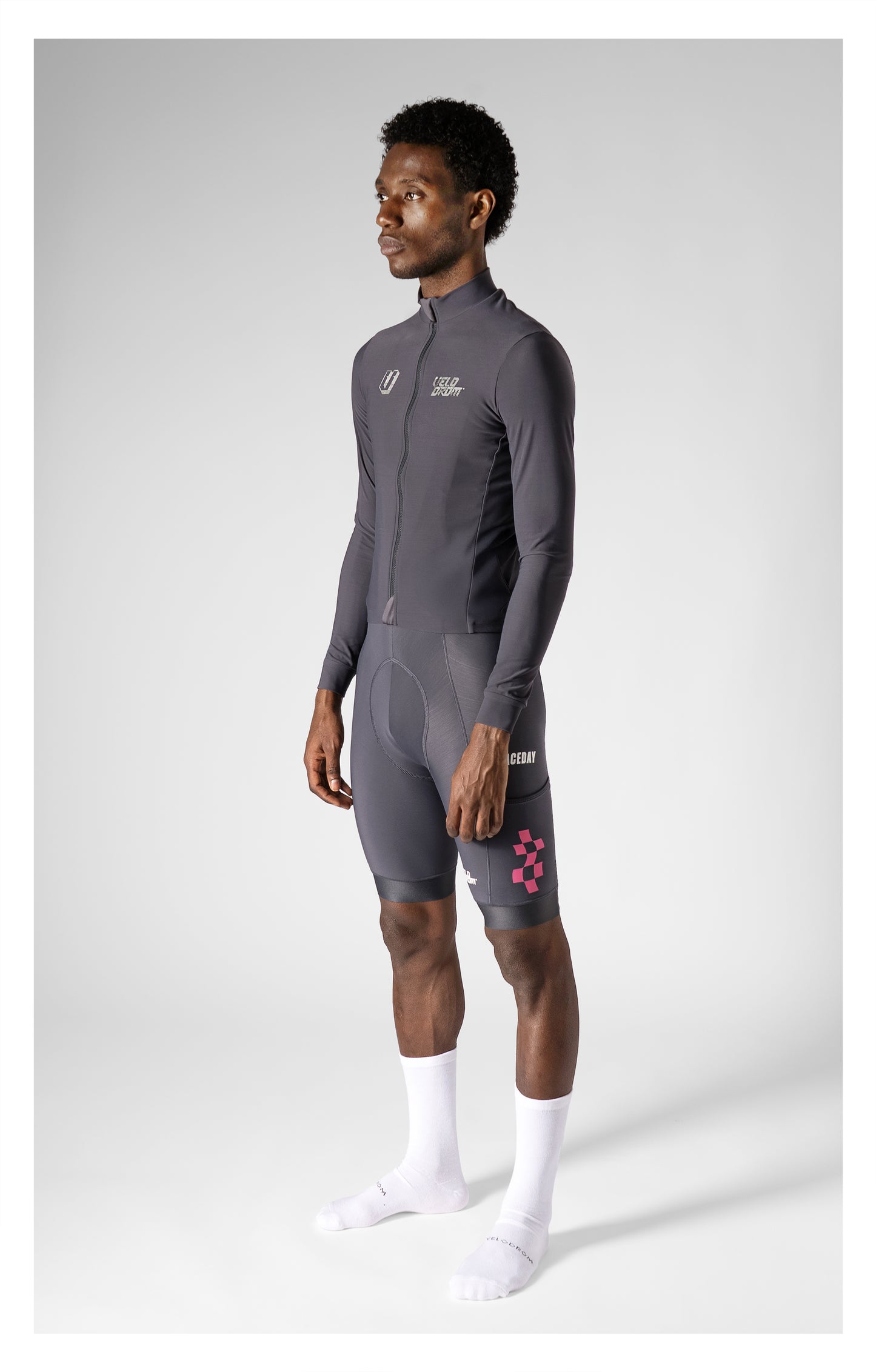 VELODROM RaceDay 3.0 Thermal Txtr Maillot manches longues - Grey/Stone Graphic