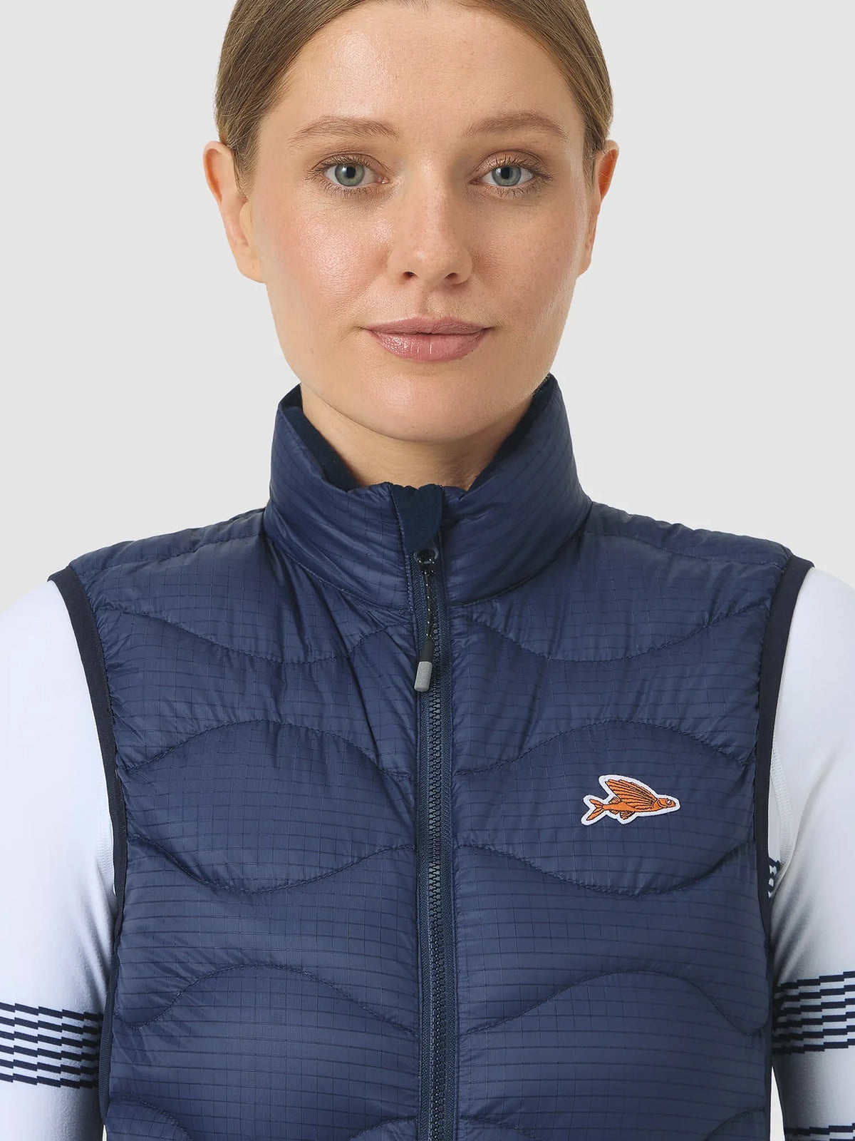 CAFÉ DU CYCLISTE Alexia Thermal Gilet - Navy
