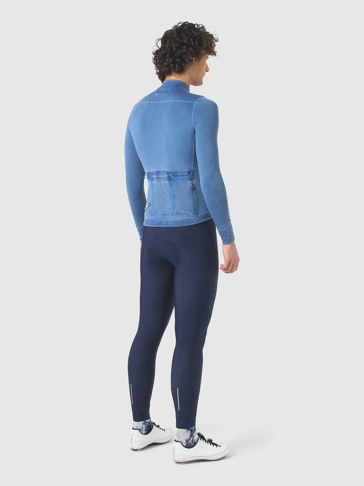 CAFÉ DU CYCLISTE Charlie Long Sleeve Jersey - Custom Dye Navy