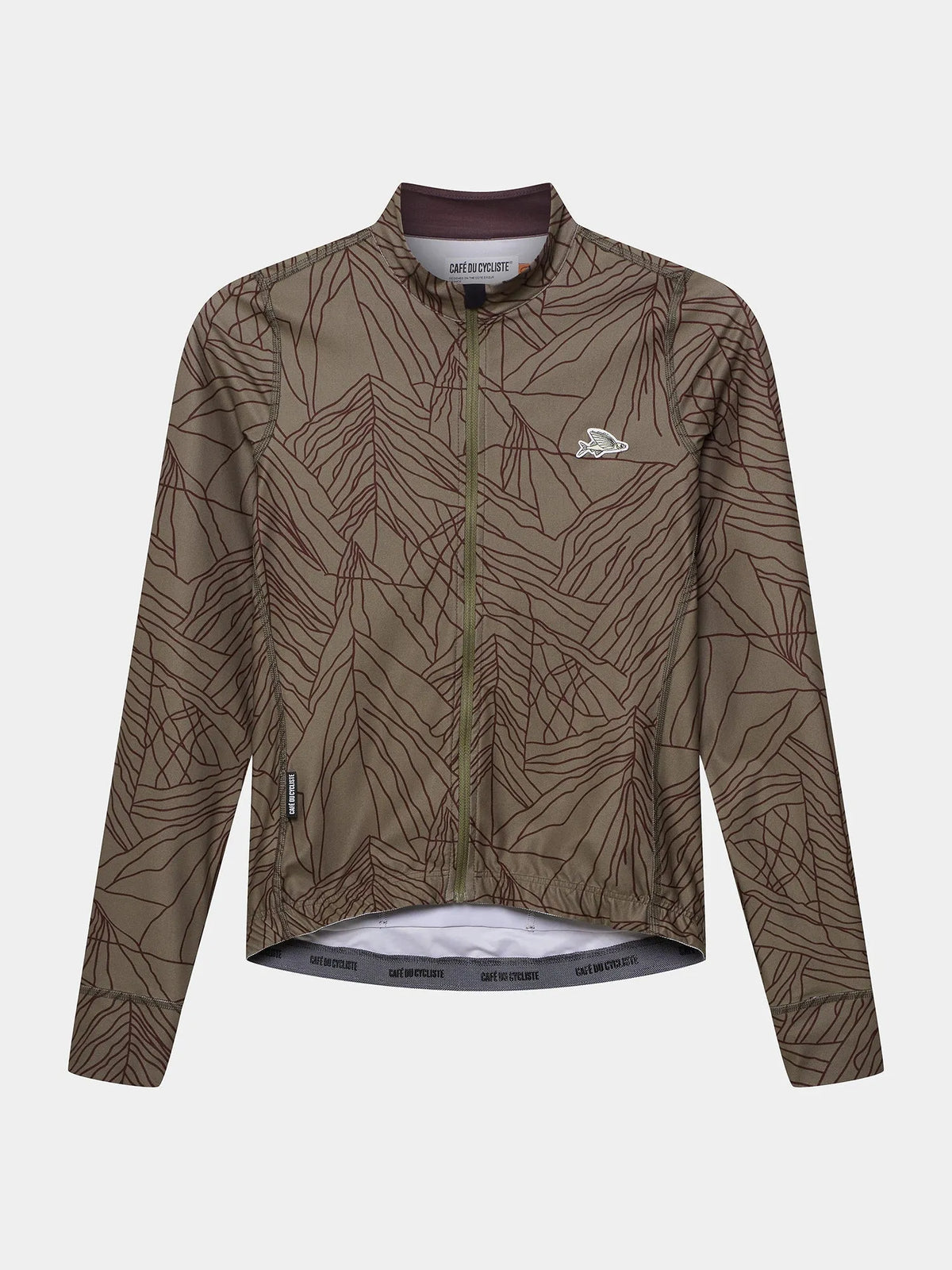 CAFÉ DU CYCLISTE Charlie Merveilles Long Sleeve Jersey - Red Moss on Carob