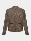CAFÉ DU CYCLISTE Charlie Merveilles Long Sleeve Jersey - Red Moss on Carob