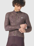 CAFÉ DU CYCLISTE Charlie Merveilles Long Sleeve Jersey - Red Moss on Carob