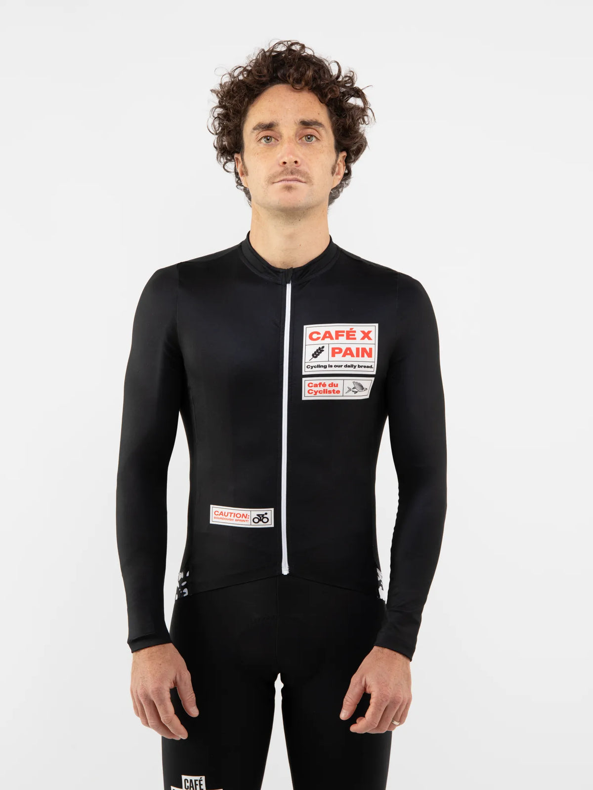 CAFÉ DU CYCLISTE Constance Pain Long Sleeve Jersey - Black