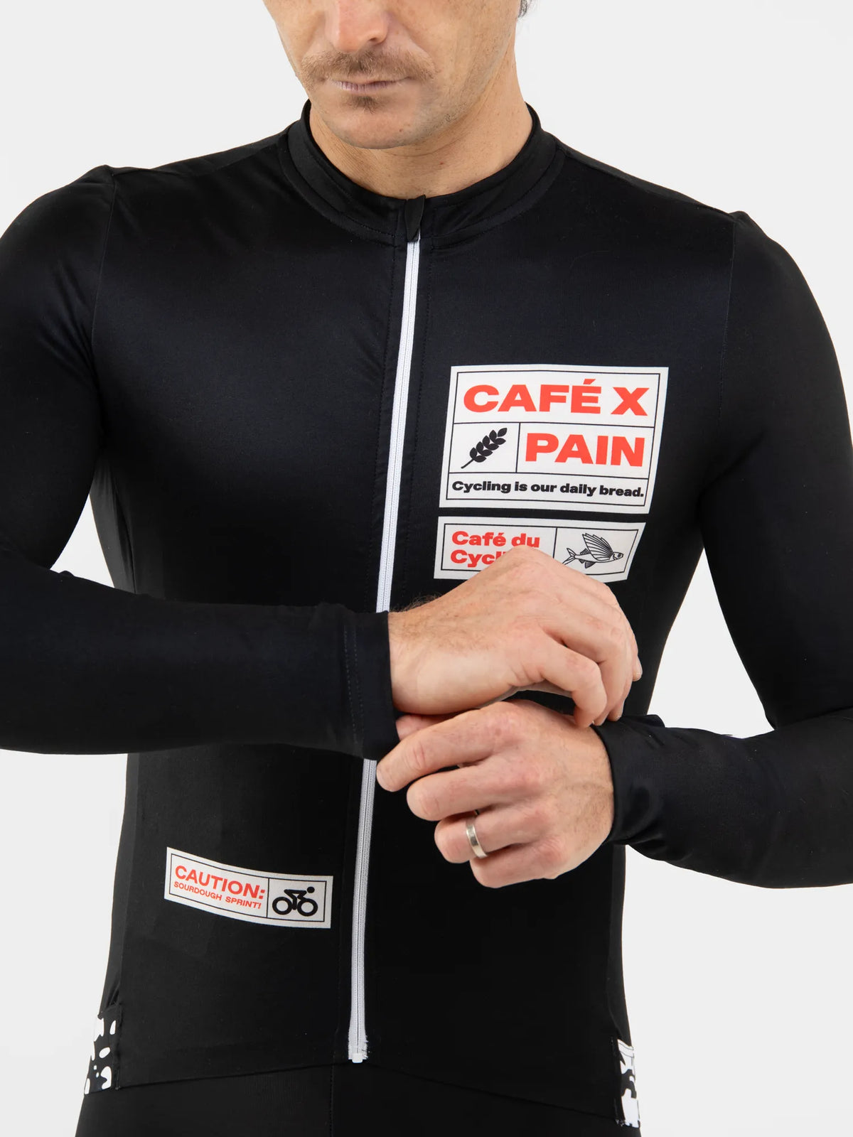 CAFÉ DU CYCLISTE Constance Pain Long Sleeve Jersey - Black