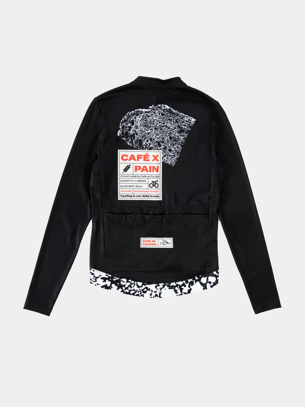 CAFÉ DU CYCLISTE Constance Pain Long Sleeve Jersey - Black