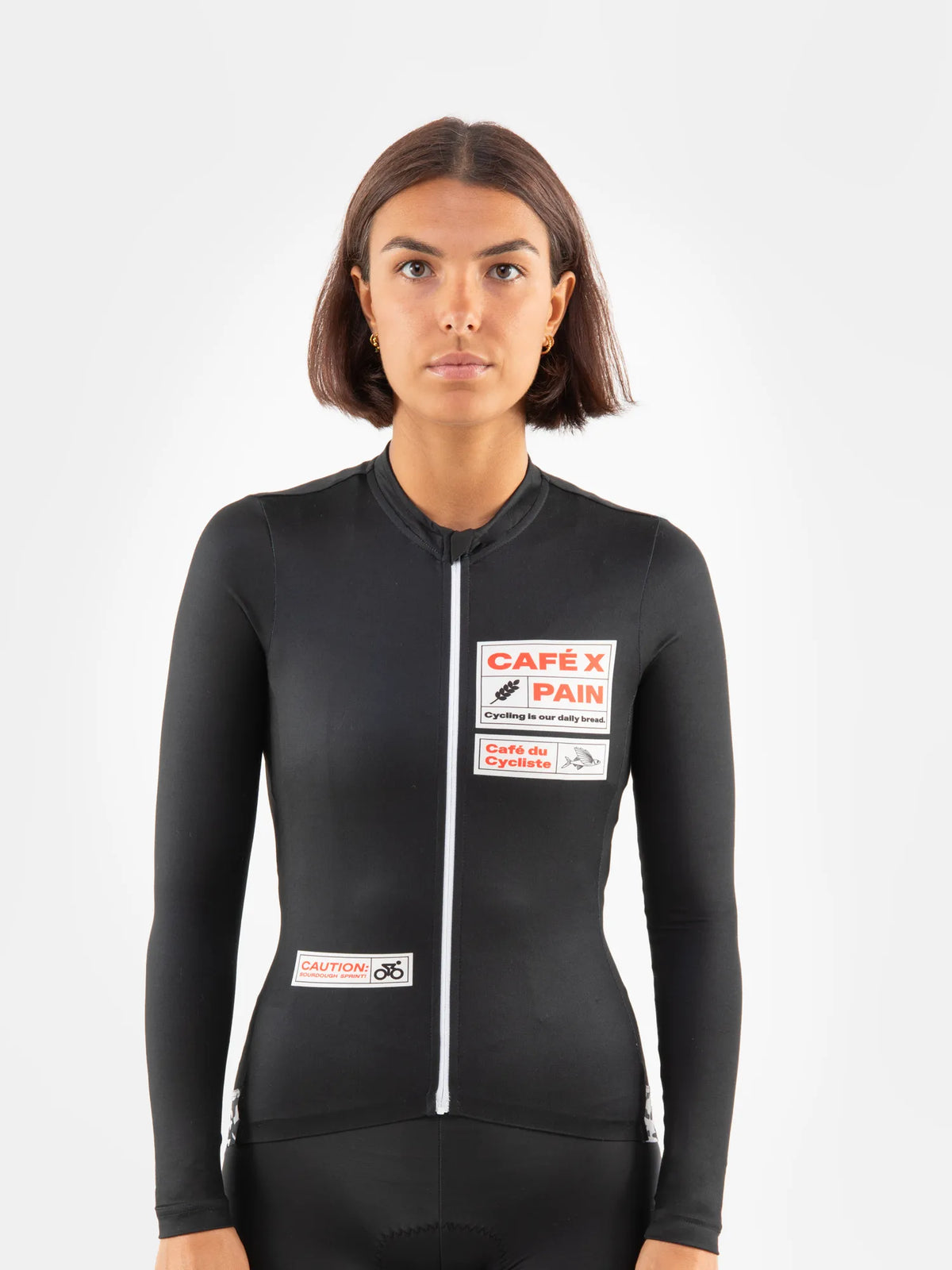 CAFÉ DU CYCLISTE Constance Pain Women Long Sleeve Jersey - Black
