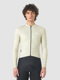 CAFÉ DU CYCLISTE Constance Merveilles Long Sleeve Jersey - Hay Green Puddle