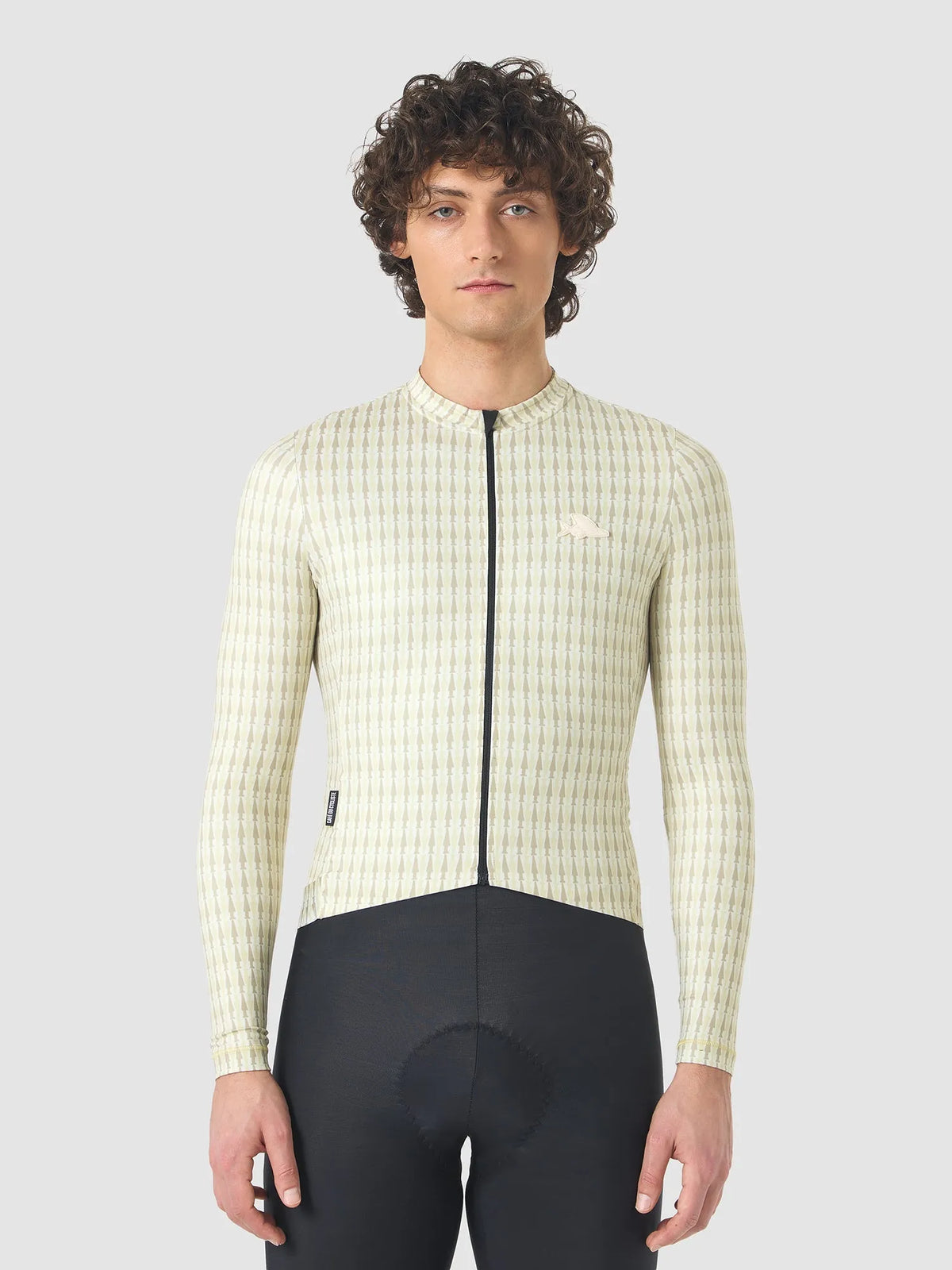 CAFÉ DU CYCLISTE Constance Merveilles Long Sleeve Jersey - Hay Green Puddle