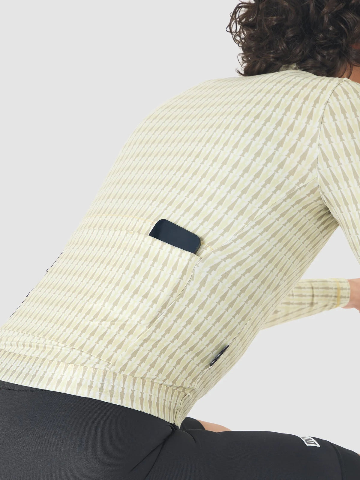 CAFÉ DU CYCLISTE Constance Merveilles Long Sleeve Jersey - Hay Green Puddle