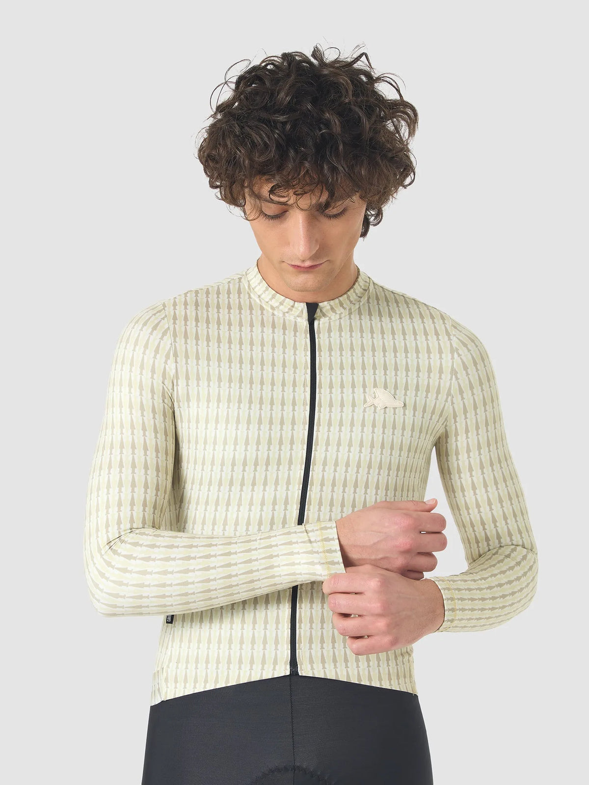 CAFÉ DU CYCLISTE Constance Merveilles Long Sleeve Jersey - Hay Green Puddle