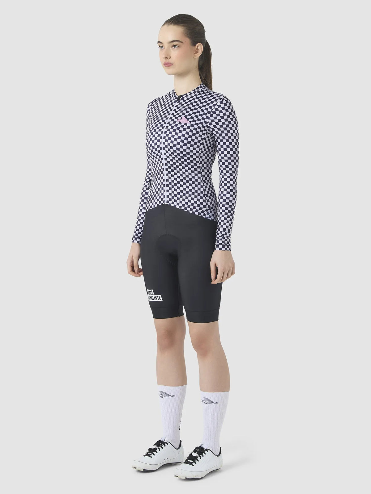 CAFÉ DU CYCLISTE Constance Women Long Sleeve Jersey - Grey Purple