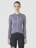 CAFÉ DU CYCLISTE Constance Women Long Sleeve Jersey - Grey Purple