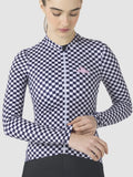 CAFÉ DU CYCLISTE Constance Women Long Sleeve Jersey - Grey Purple