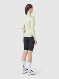CAFÉ DU CYCLISTE Constance Merveilles Women Long Sleeve Jersey - Hay Green Puddle