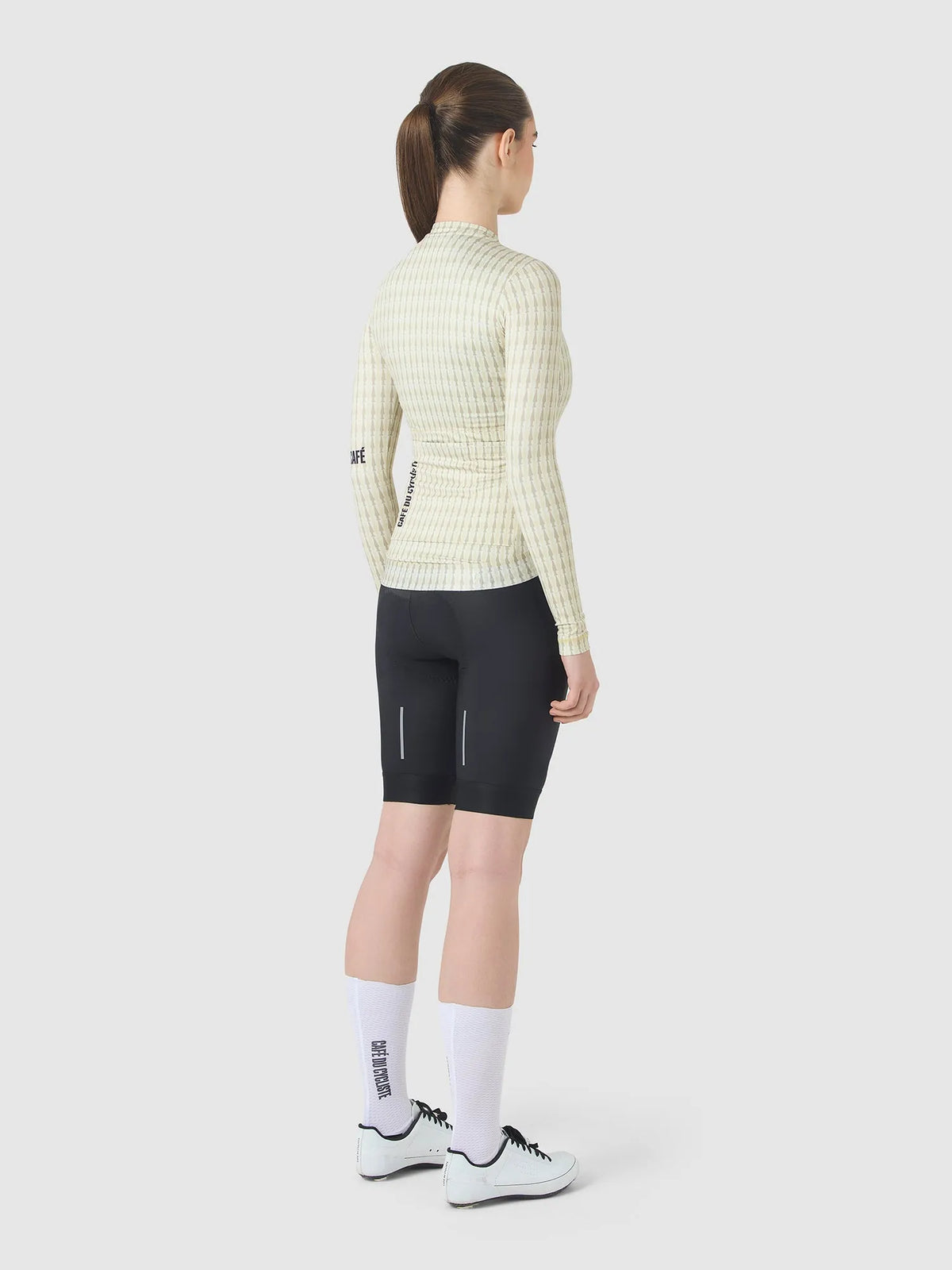 CAFÉ DU CYCLISTE Constance Merveilles Women Long Sleeve Jersey - Hay Green Puddle