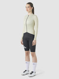 CAFÉ DU CYCLISTE Constance Merveilles Women Long Sleeve Jersey - Hay Green Puddle