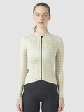 CAFÉ DU CYCLISTE Constance Merveilles Women Long Sleeve Jersey - Hay Green Puddle