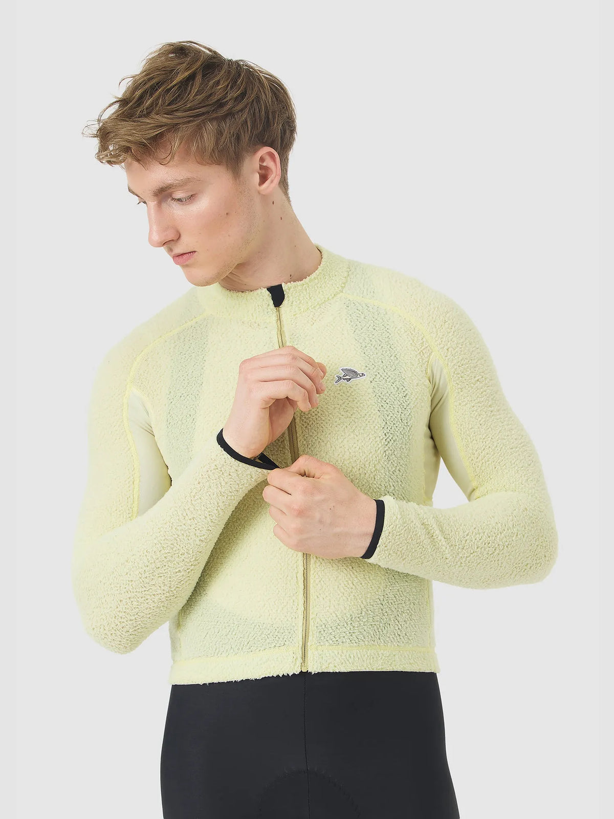 CAFÉ DU CYCLISTE Ivana Long Sleeve Jersey - Hay Green