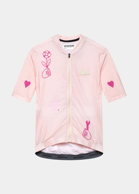 CAFE DU CYCLISTE Angeline V2 Race Ultralight Women Jersey - Card Sharp Rosa