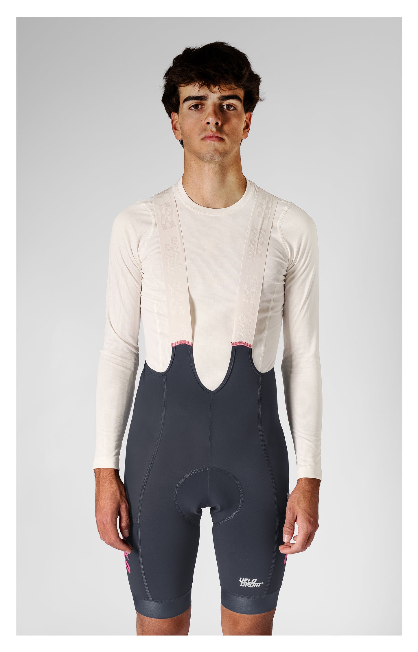 VELODROM Raceday 3.0 Cargo Bib Shorts - Grey/Pink