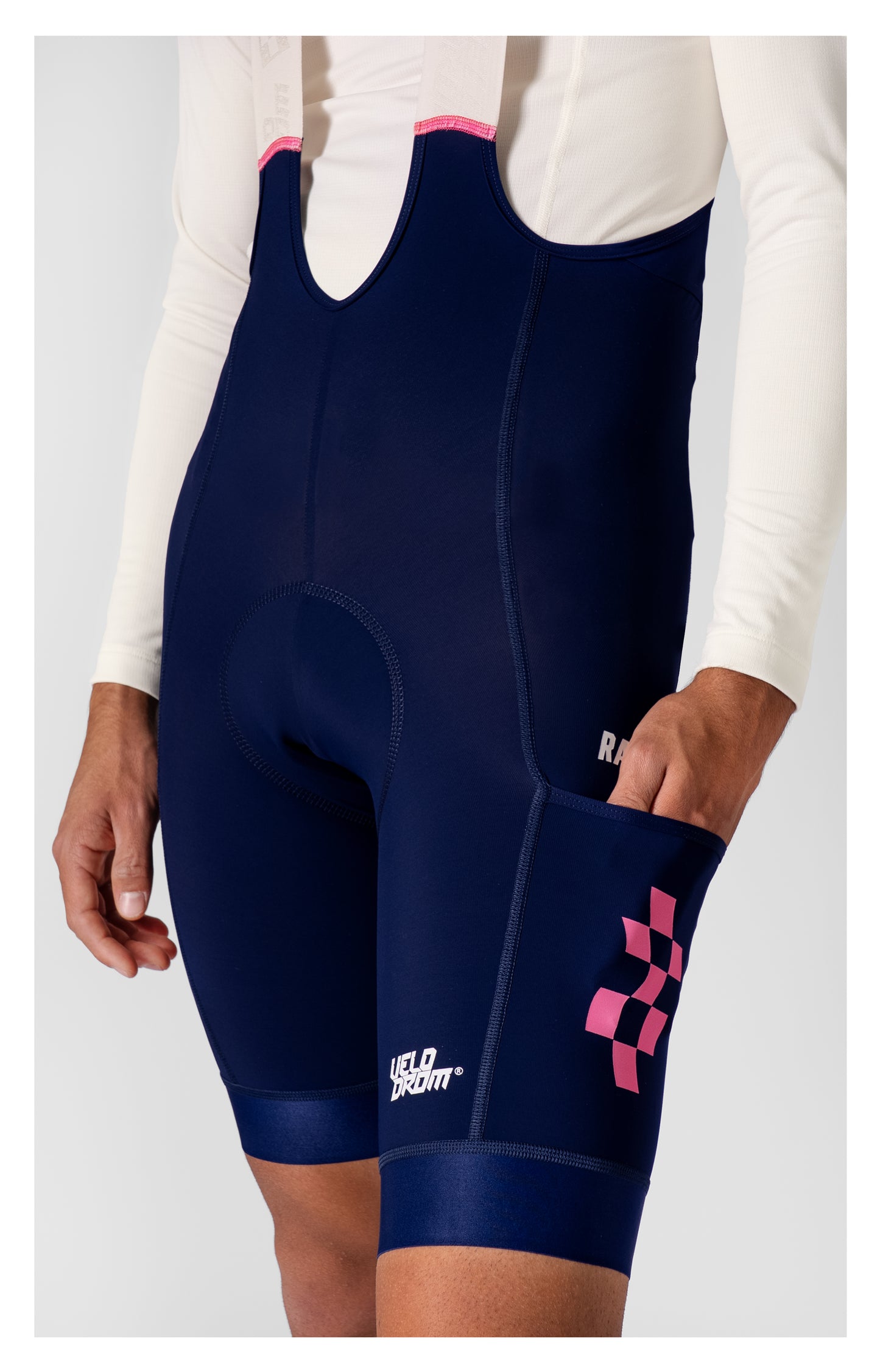VELODROM Raceday 3.0 Cargo Culotte amb tirants - Navy/Pink