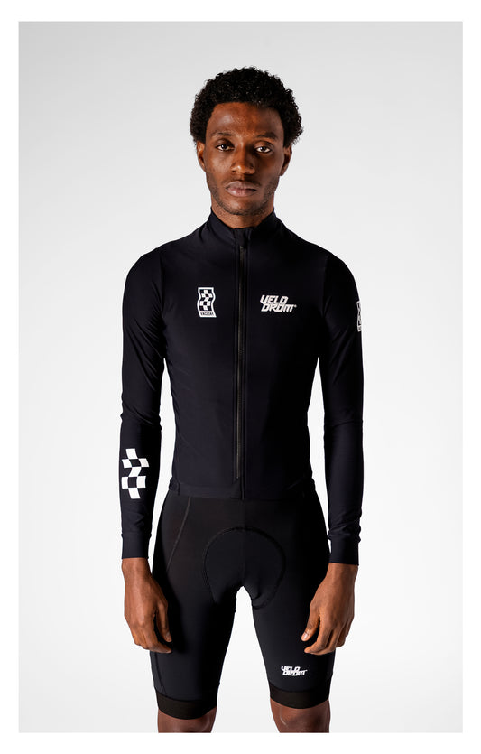 VELODROM Raceday 3.0 Thermal Fietsshirt lange mouwen - Zwart/Wit