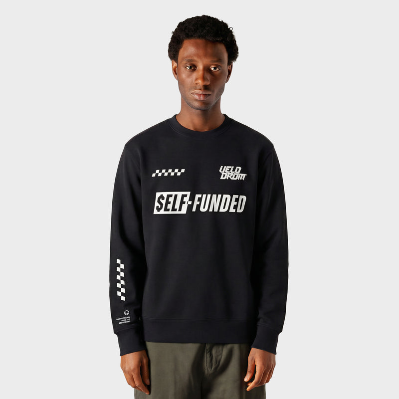 VELODROM Raceday Self Funded Sweatshirt - Noir/Blanc
