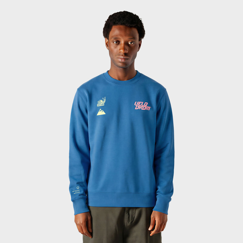 VELODROM Sweatshirt The Social Climber - Blue/Pink/Yellow