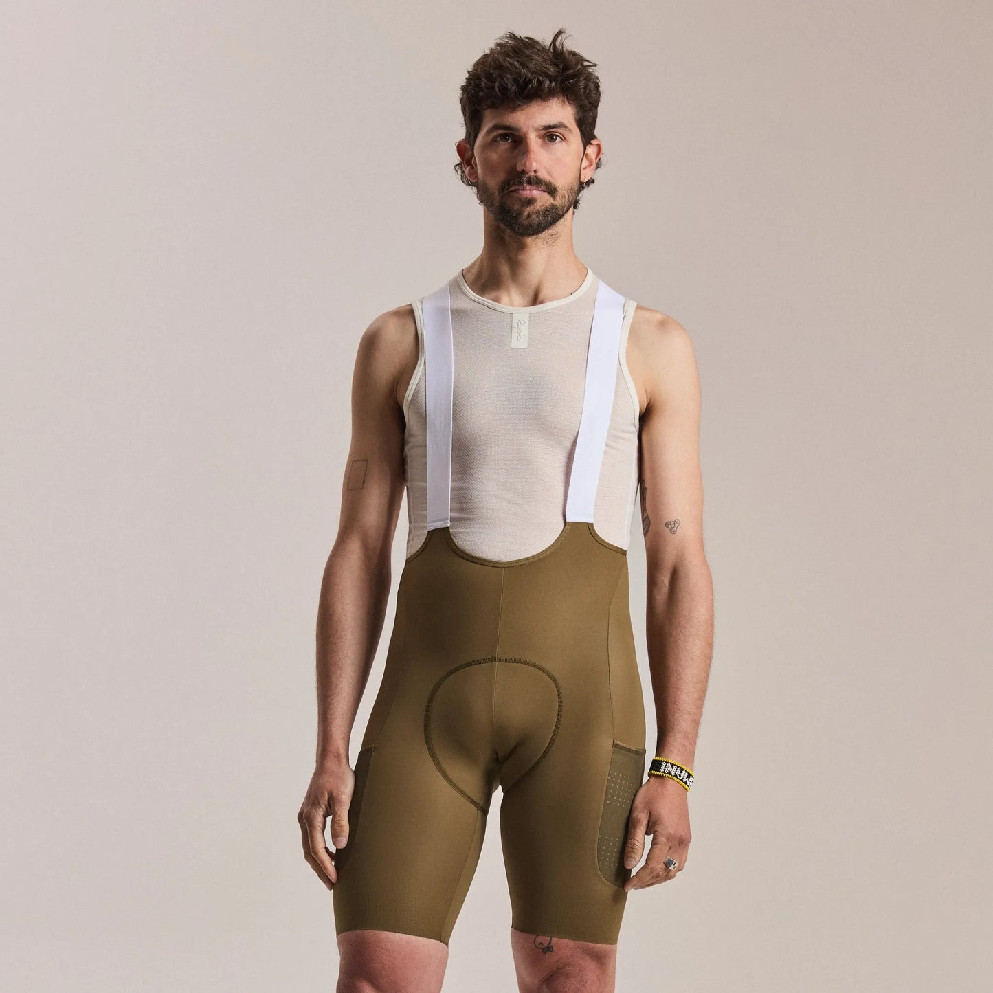 RAPHA Hombres's Brevet Cargo Culotte Ciclismo III - Dark Olive/Silver