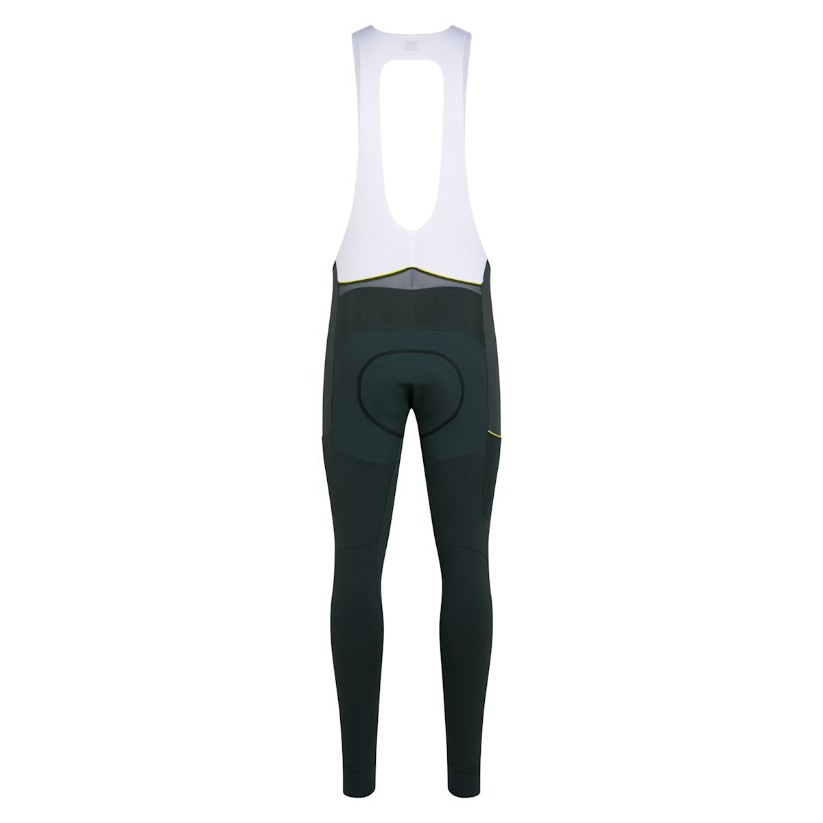 RAPHA Brevet Cargo Winter Tights Dark Forest/Chartreuse - back