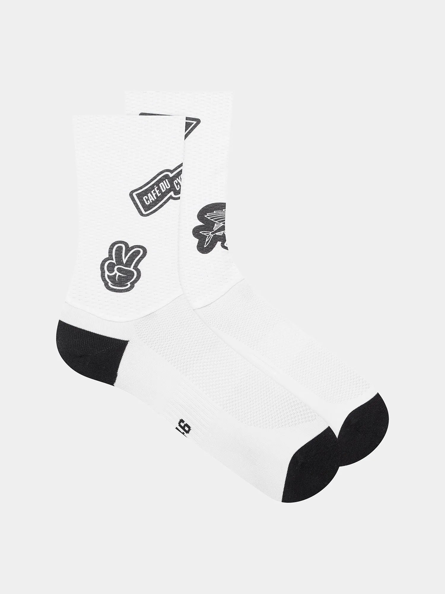 CAFÉ DU CYCLISTE Aero Socks - Black White