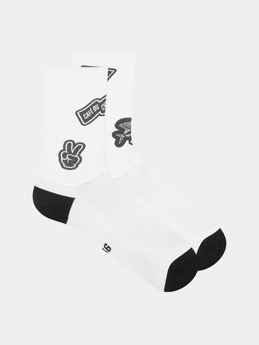 CAFÉ DU CYCLISTE Aero Socks - Black White