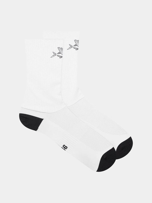 CAFE DU CYCLISTE Aero Socks Flying Fish - White