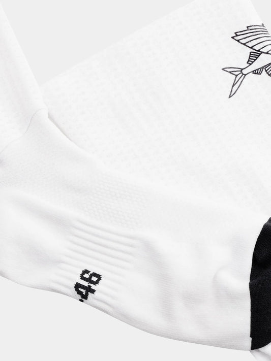CAFE DU CYCLISTE Aero Socks Flying Fish - White