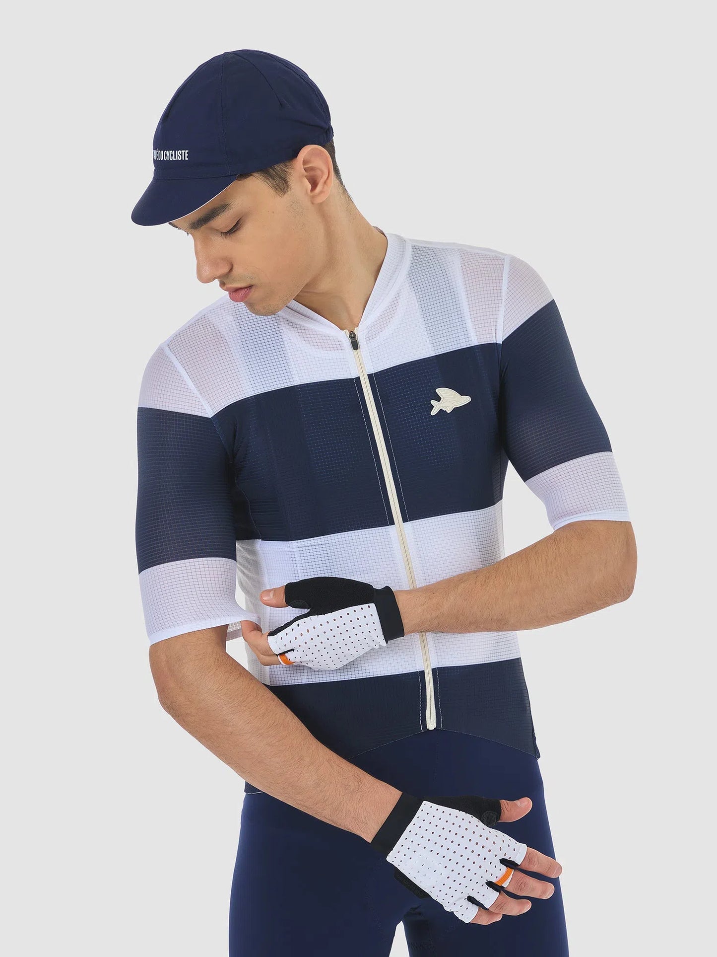 CAFE DU CYCLISTE Angeline V2 Race Jersey - Navy/White