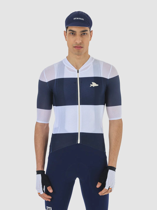 CAFE DU CYCLISTE Angeline V2 Race Jersey - Navy/White