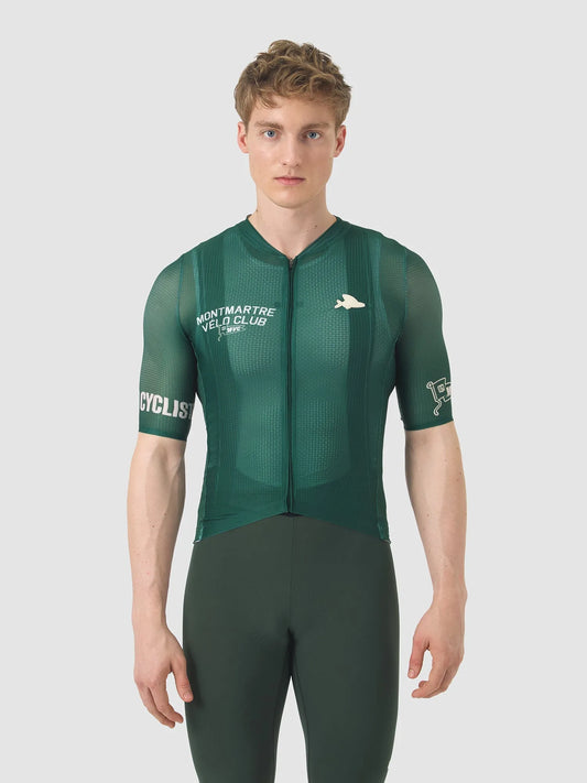 CAFÉ DU CYCLISTE Bergida MVC Jersey - Dark Green