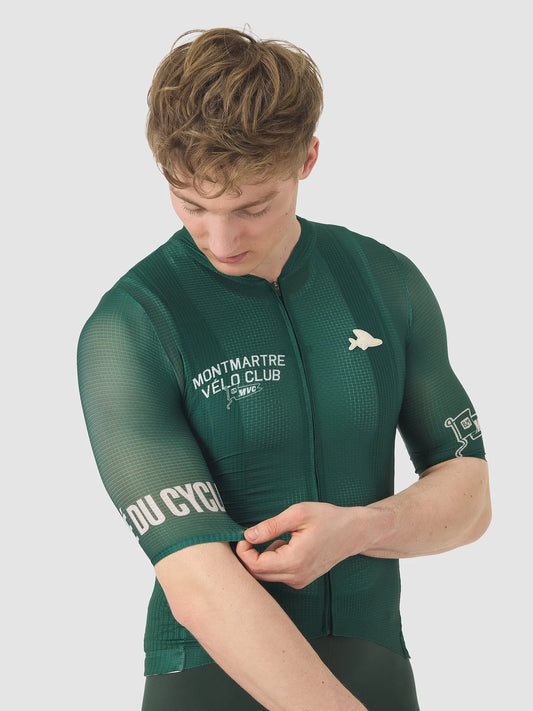 CAFÉ DU CYCLISTE Bergida MVC Jersey - Dark Green