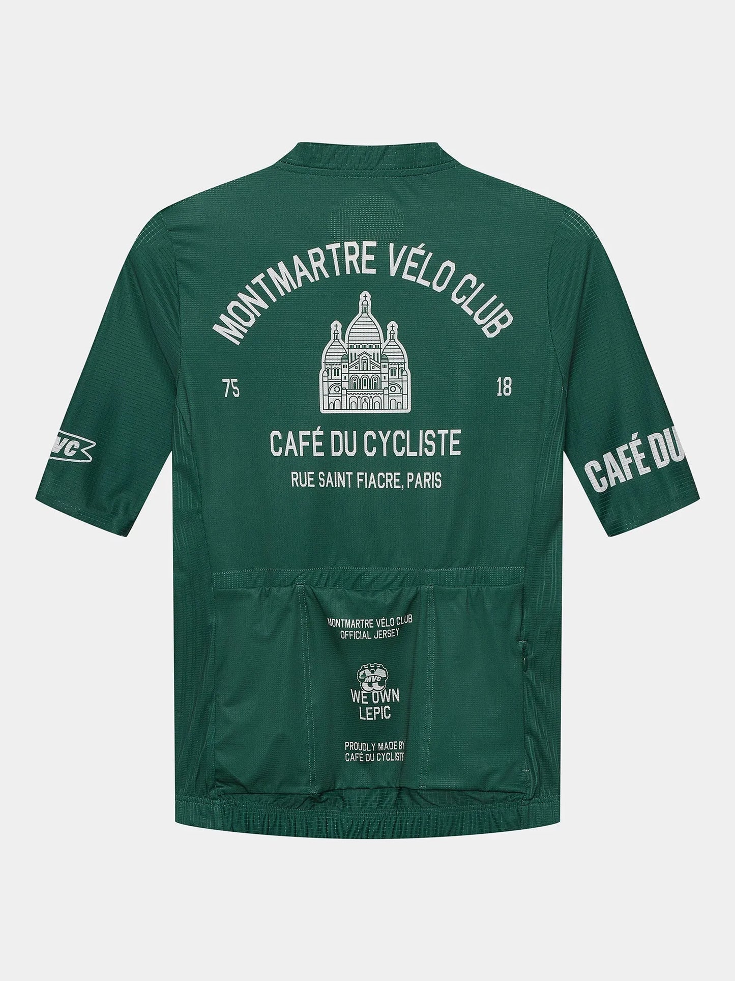 CAFÉ DU CYCLISTE Bergida MVC Jersey - Dark Green