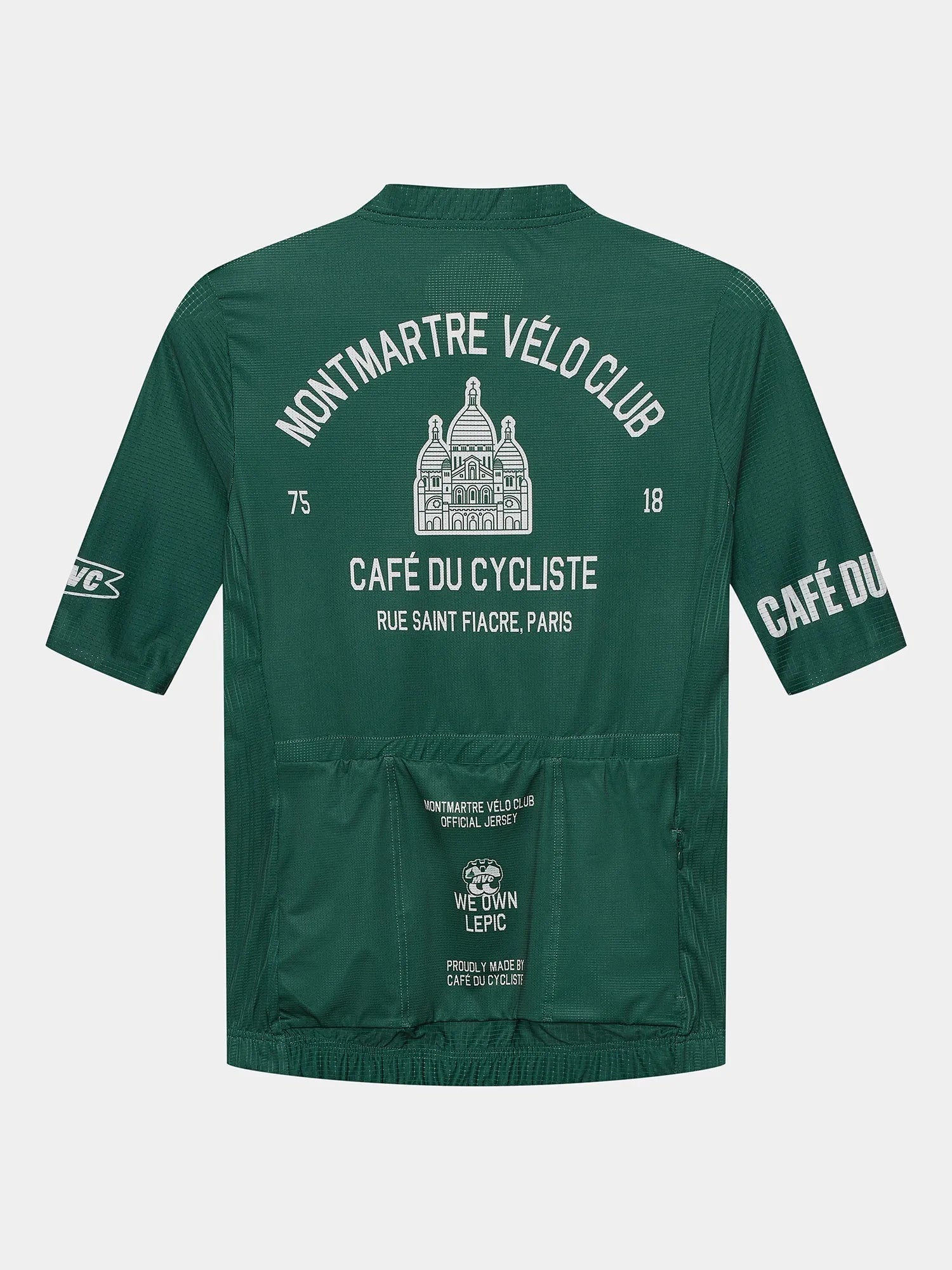 CAFÉ DU CYCLISTE Bergida MVC Jersey - Dark Green