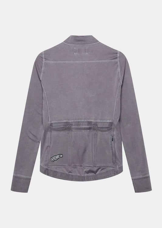 CAFE DU CYCLISTE Charlie Brushed Women Long Sleeve Jersey - Cold Dye Charcoal