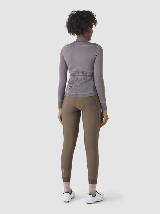 CAFE DU CYCLISTE Charlie Brushed Women Long Sleeve Jersey - Cold Dye Charcoal
