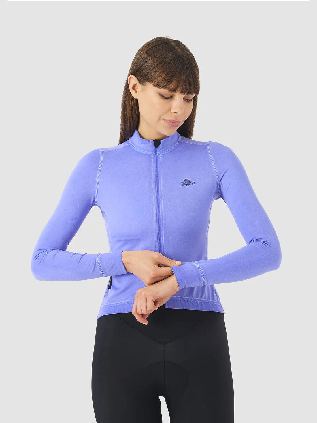 CAFE DU CYCLISTE Charlie Long Sleeve Brushed Women Jersey - Cold Dye Verbena